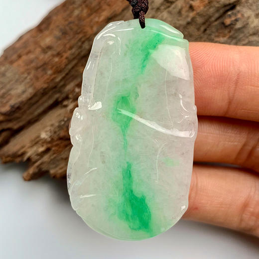 派瑞翡翠 翡翠挂件 糯冰种 飘翠 商品图2