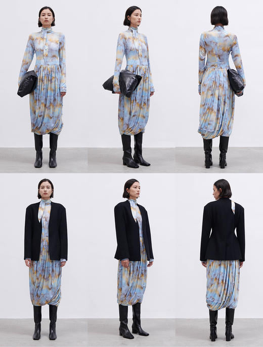 HIDEMI小羊皮女鞋经典小方头方跟长靴 商品图5