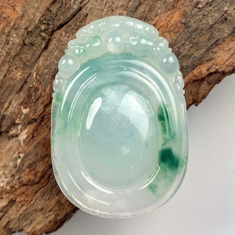 派瑞翡翠 翡翠挂件 糯冰种 飘翠