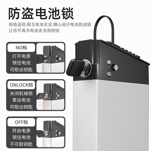 正步折叠电动车锂电池48V12AH内置便携式大容量电瓶14AH官方原装 商品图3