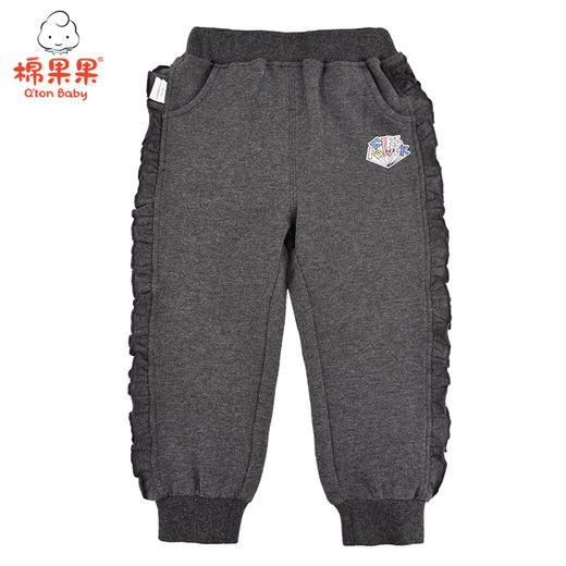 棉果果春秋款女童小毛圈飞边长裤裤子M122200221068 商品图1