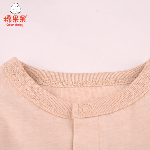 棉果果春秋款新疆彩棉纯棉男童女童上衣磨毛汗布对开T恤M101141121036 商品图3