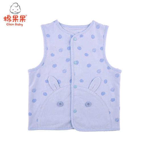 棉果果春秋款内衣男童女童挂里磨毛汗布马夹M101171221013 商品图1