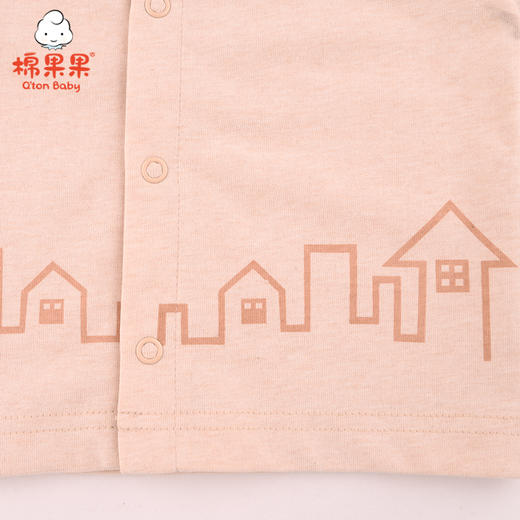 棉果果春秋款新疆彩棉纯棉男童女童上衣磨毛汗布对开T恤M101141121036 商品图2