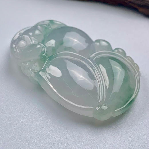 派瑞翡翠 翡翠挂件 糯冰种 飘蓝花 商品图3