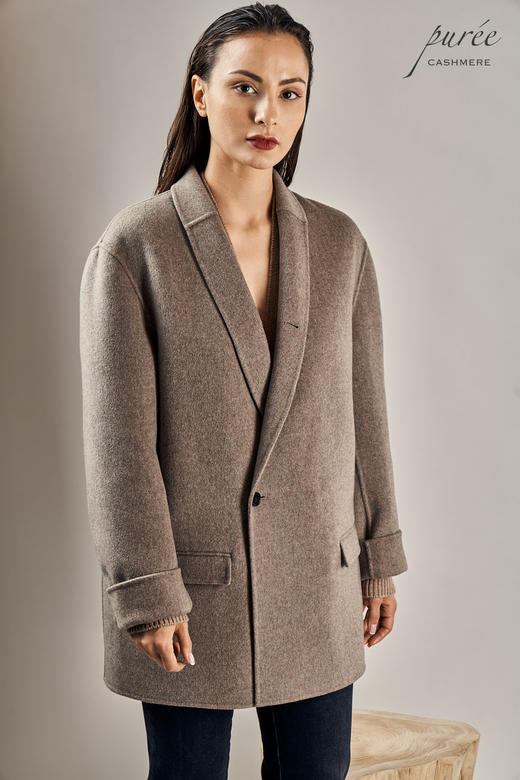 #0901 「THE FRENCH BLAZER」100% CASHMERE 法式一粒扣短大衣 商品图1