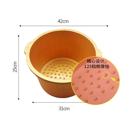 塑料泡脚桶塑料洗脚盆洗脚桶泡脚加厚耐摔按摩实用足浴足疗美甲用 商品图3