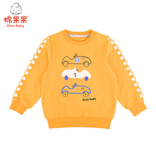 棉果果春秋季男童上衣小毛圈圆领卫衣M112180221077 商品图0