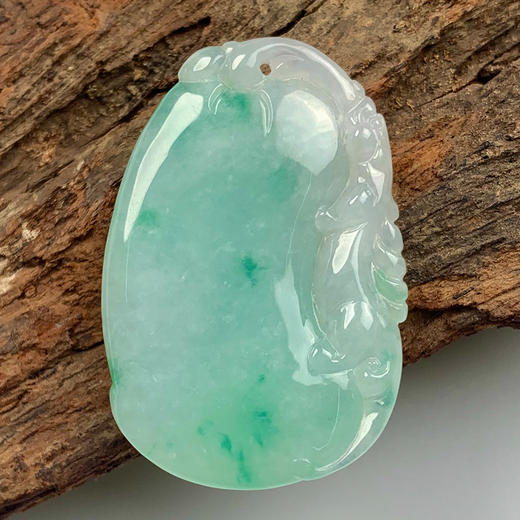 派瑞翡翠 翡翠挂件 糯种 飘绿花 商品图1