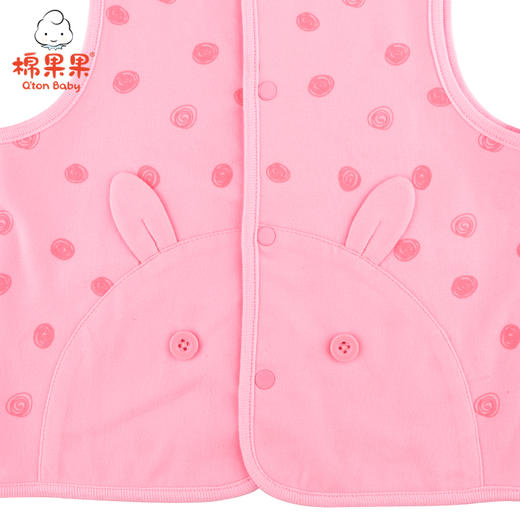 棉果果春秋款内衣男童女童挂里磨毛汗布马夹M101171221013 商品图5