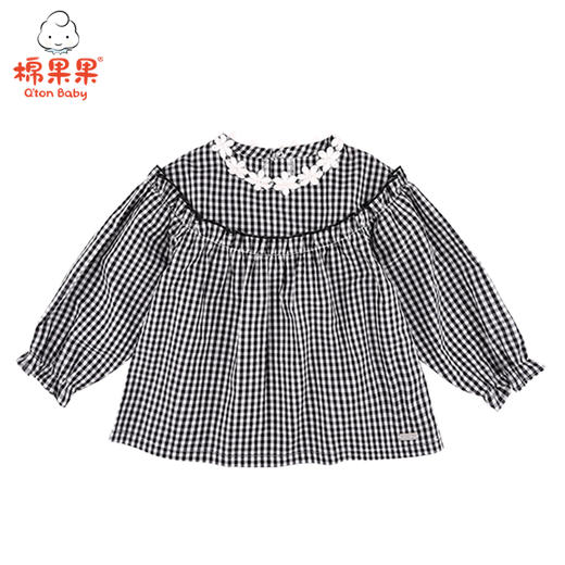 棉果果春秋季女童小格子衬衣M122150421100 商品图1