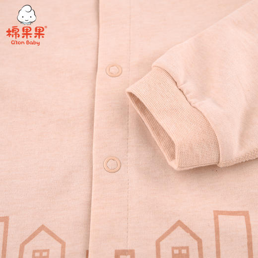 棉果果春秋款新疆彩棉纯棉男童女童上衣磨毛汗布对开T恤M101141121036 商品图1