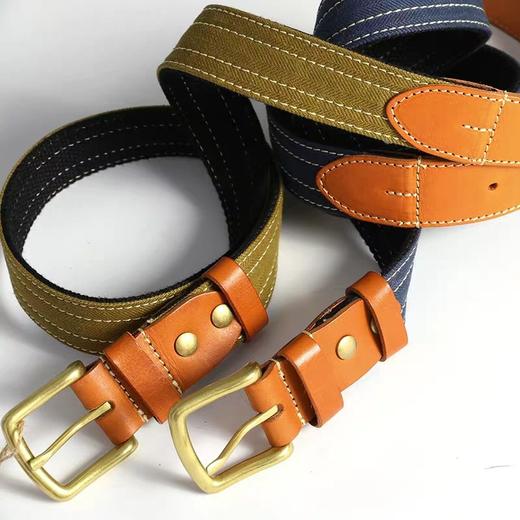猫太推荐--男女同款，帆布+植鞣牛皮腰带 商品图2