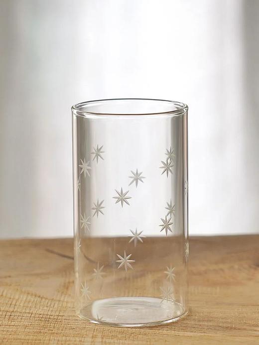 伽罗 JALO 星星刻花高硼玻璃杯 商品图0