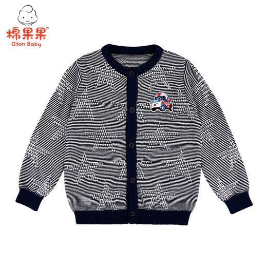 棉果果春秋季男童纯棉线对开毛衣M112161221087 商品图1