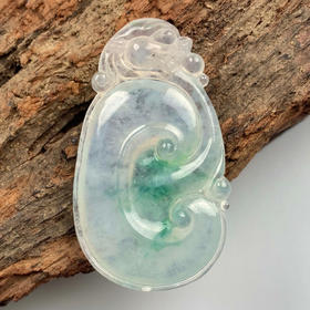 派瑞翡翠 翡翠挂件 糯冰种 飘翠