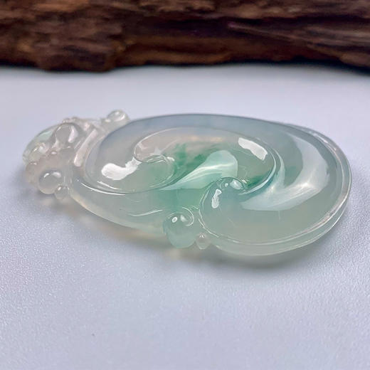 派瑞翡翠 翡翠挂件 糯冰种 飘翠 商品图3