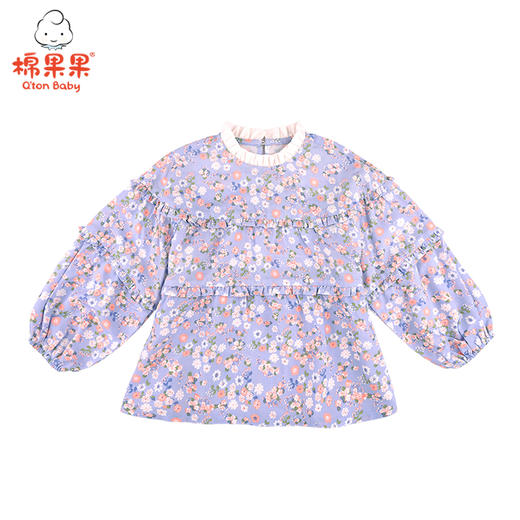 棉果果春秋款女童上衣梭织碎花衬衫M122150221058 商品图0