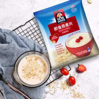 桂格早餐谷物,无额外添加蔗糖,膳食纤维,即食燕麦片超值装1478克 商品图0