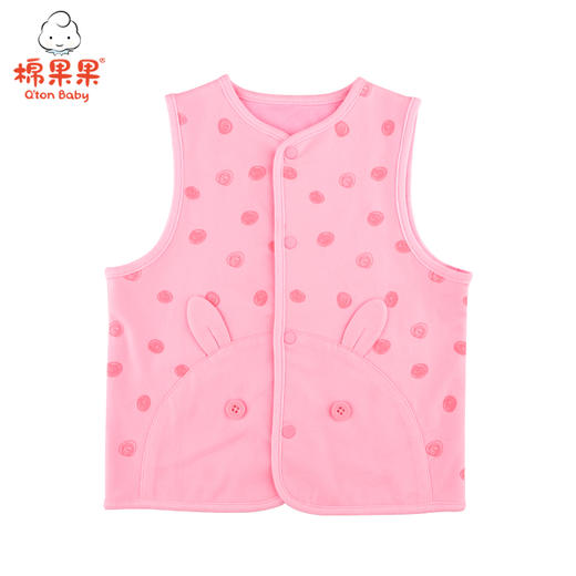 棉果果春秋款内衣男童女童挂里磨毛汗布马夹M101171221013 商品图4