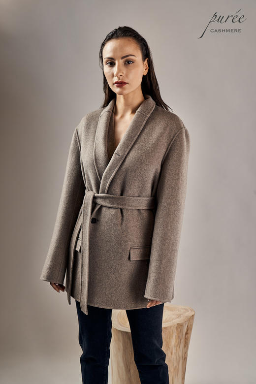 #0901 「THE FRENCH BLAZER」100% CASHMERE 法式一粒扣短大衣 商品图5