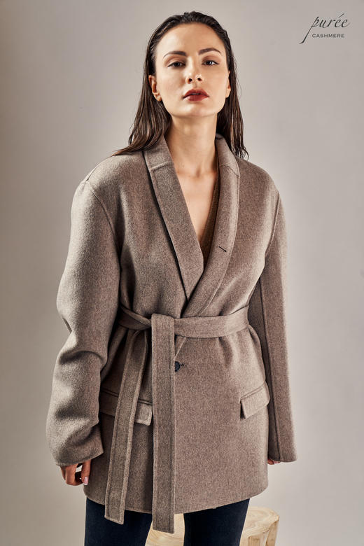 #0901 「THE FRENCH BLAZER」100% CASHMERE 法式一粒扣短大衣 商品图3