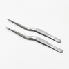 不锈钢镊子尖头圆头有齿多肉加厚枪型加硬直头弯头镊子工具14cm 商品缩略图3