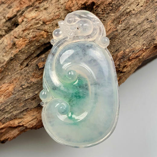 派瑞翡翠 翡翠挂件 糯冰种 飘翠 商品图1
