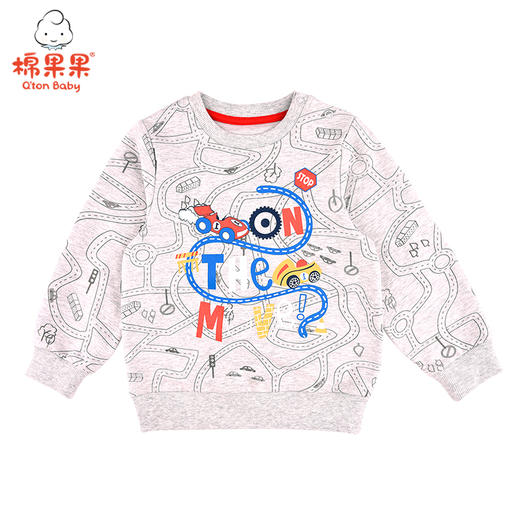 棉果果春秋季男童上衣小毛圈圆领卫衣M112180221079 商品图1