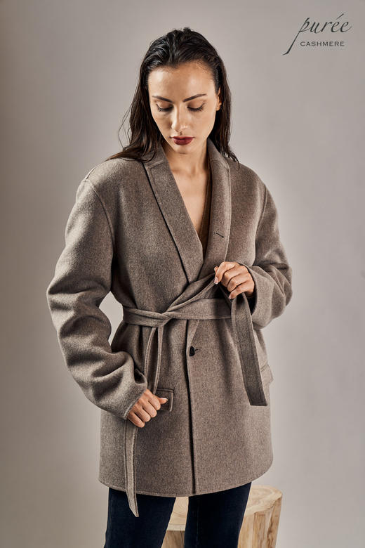 #0901 「THE FRENCH BLAZER」100% CASHMERE 法式一粒扣短大衣 商品图4