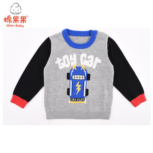 棉果果春秋季男童套头纯棉毛衫M112160520087 商品图0