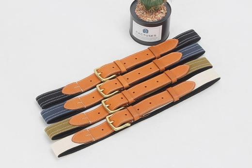 猫太推荐--男女同款，帆布+植鞣牛皮腰带 商品图3