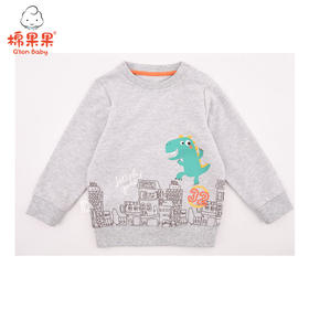 棉果果春秋季男童小毛圈套头T恤卫衣M112180220107
