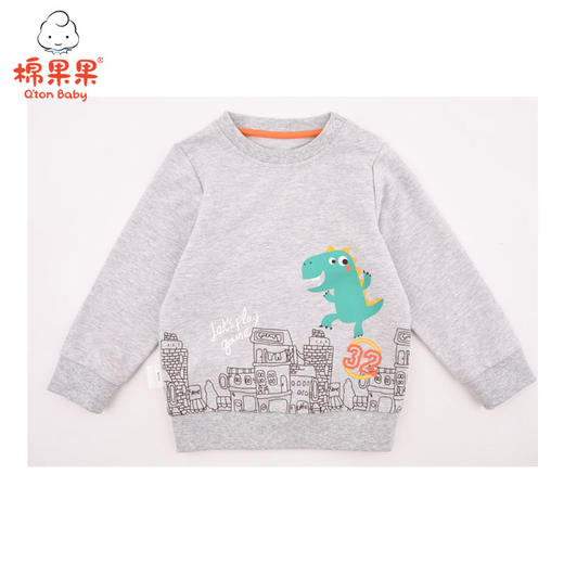 棉果果春秋季男童小毛圈套头T恤卫衣M112180220107 商品图0