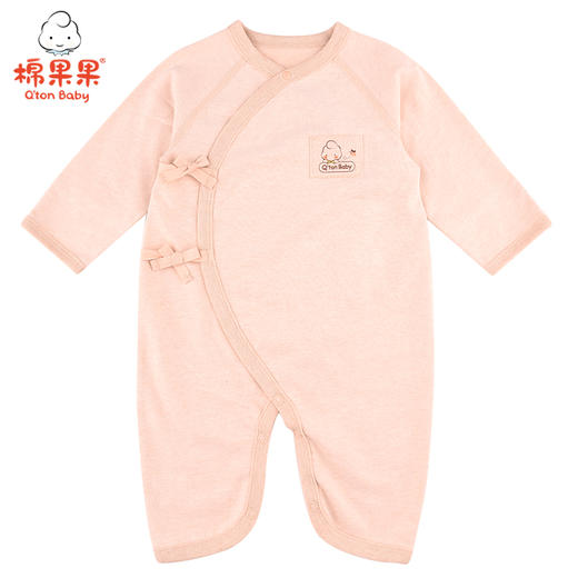 棉果果春秋款新疆彩棉纯棉男童女童磨毛汗布蝴蝶连体衣连身衣哈衣M101726121030 商品图0