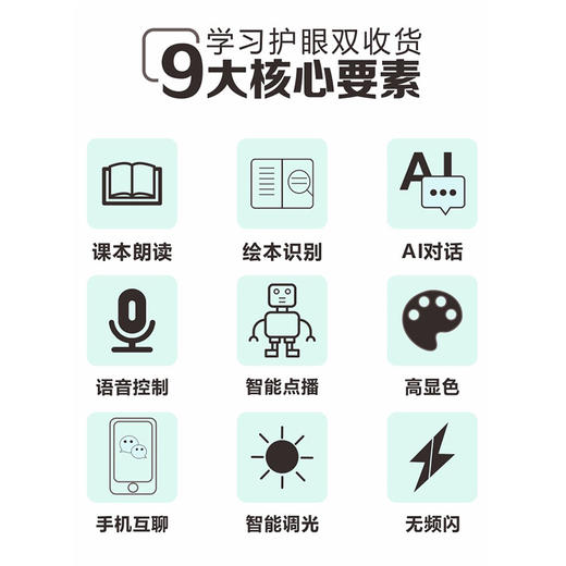H7智能绘本指读台灯WIFI连接语音点播对话高科技人工陪伴儿童早教教育台灯JJ20925 商品图3