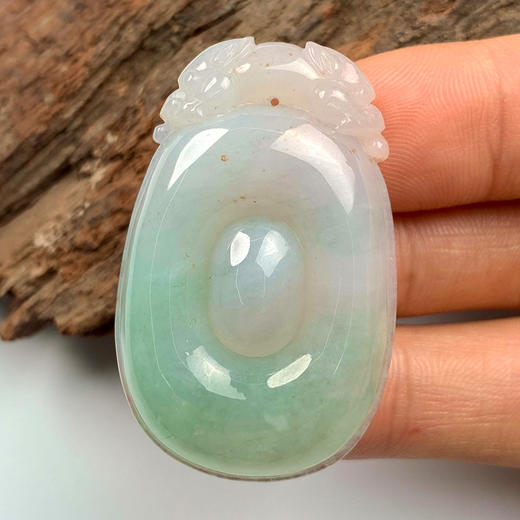 派瑞翡翠 翡翠挂件 糯冰种 飘翠 商品图2