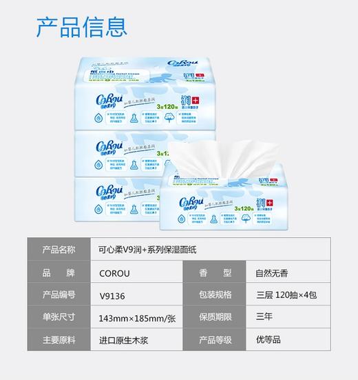 可心柔保湿纸 4连包120抽/提 商品图1