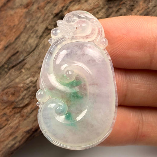 派瑞翡翠 翡翠挂件 糯冰种 飘翠 商品图2