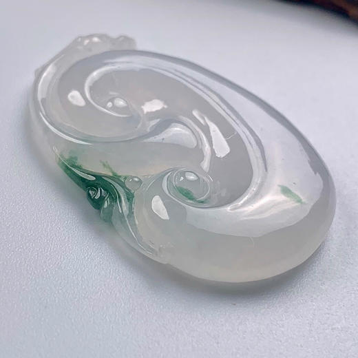 派瑞翡翠 翡翠挂件 糯冰种 飘蓝花 商品图3