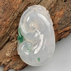 派瑞翡翠 翡翠挂件 糯冰种 飘蓝花