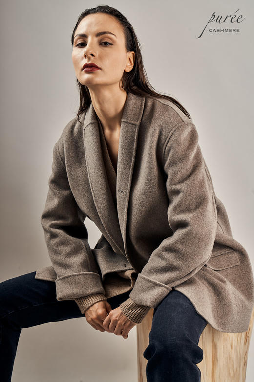 #0901 「THE FRENCH BLAZER」100% CASHMERE 法式一粒扣短大衣 商品图2