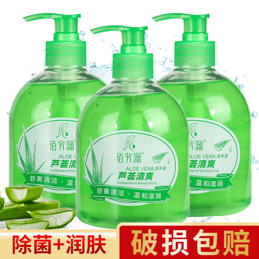 佰芳源芦荟洗手液洁净清洁健康保湿滋润泡沫洗手液补充装清爽护理 商品图2
