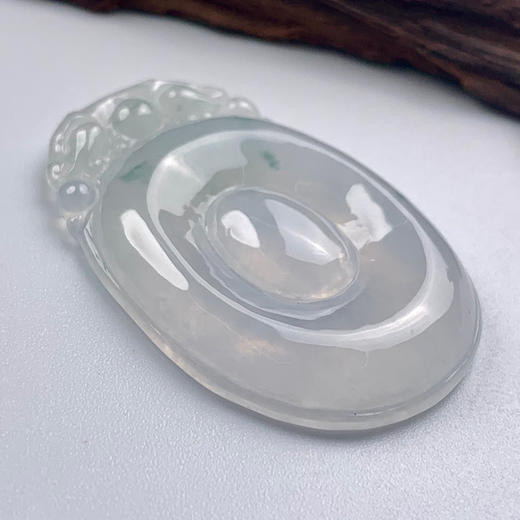 派瑞翡翠 翡翠挂件 糯冰种 飘蓝花 商品图3