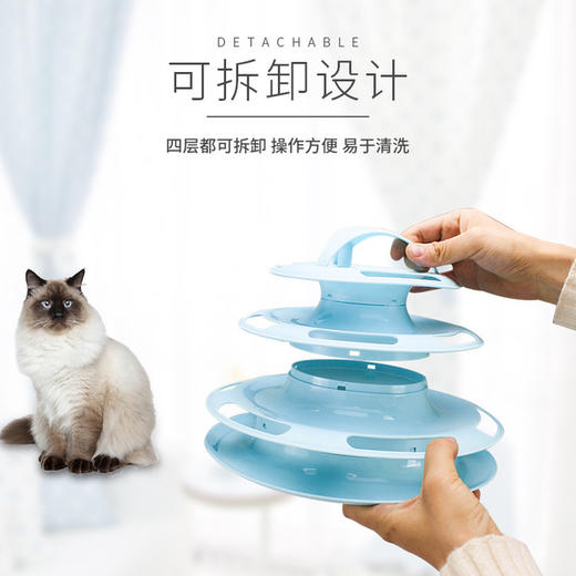 猫玩具宠物用品猫咪互动游戏盘玩具四层猫转盘 宠物猫咪用品 商品图1