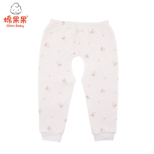 棉果果秋冬季有机棉男童女童空气层挖裆长裤M401200619626 商品图0