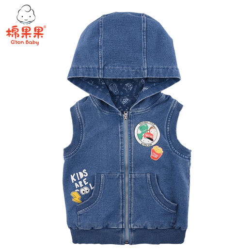 棉果果春秋季男童连帽针织马夹M312171219476 商品图0