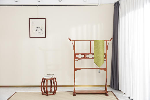 红桥红  家具严选  缅甸花梨（大果紫檀）  【126 明式简约 空灵衣帽架】 商品图0