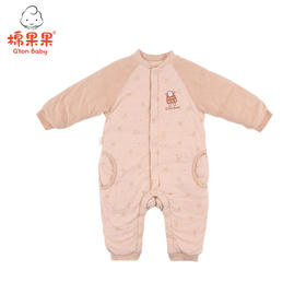 棉果果冬季新疆彩棉男童女童夹棉对开哈衣连体衣连身衣哈衣M401722819616