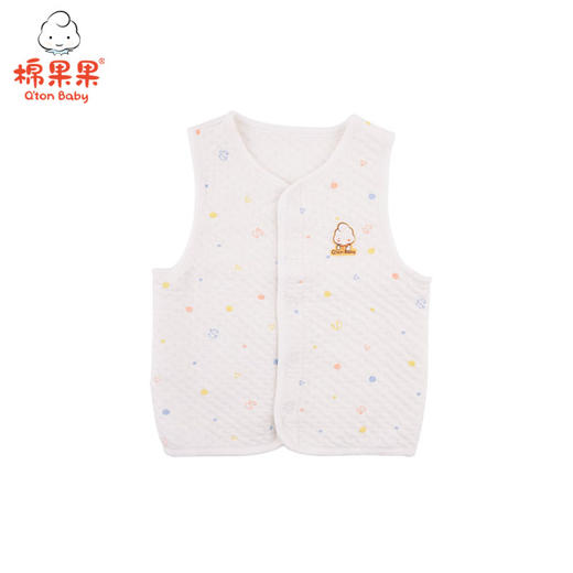 棉果果秋冬季有机棉纱男童女童空气层马夹M401171619633 商品图0